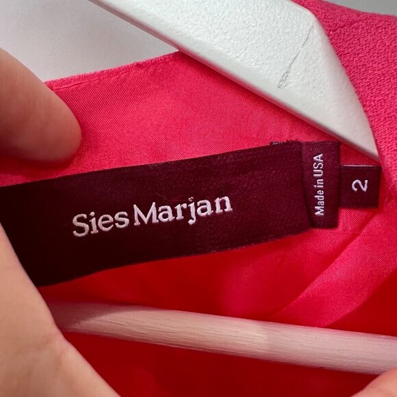 Sies Marjan Paloma draped crepe midi dress, pink, Size 2 - Picture 7 of 14